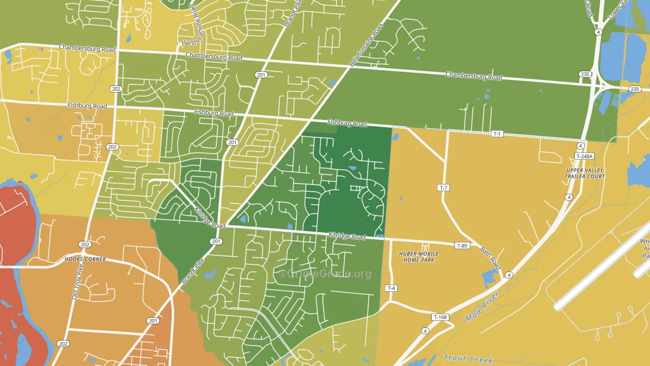 Pheasant Hill, Dayton, OH Map of Drug-Related Crime Rates