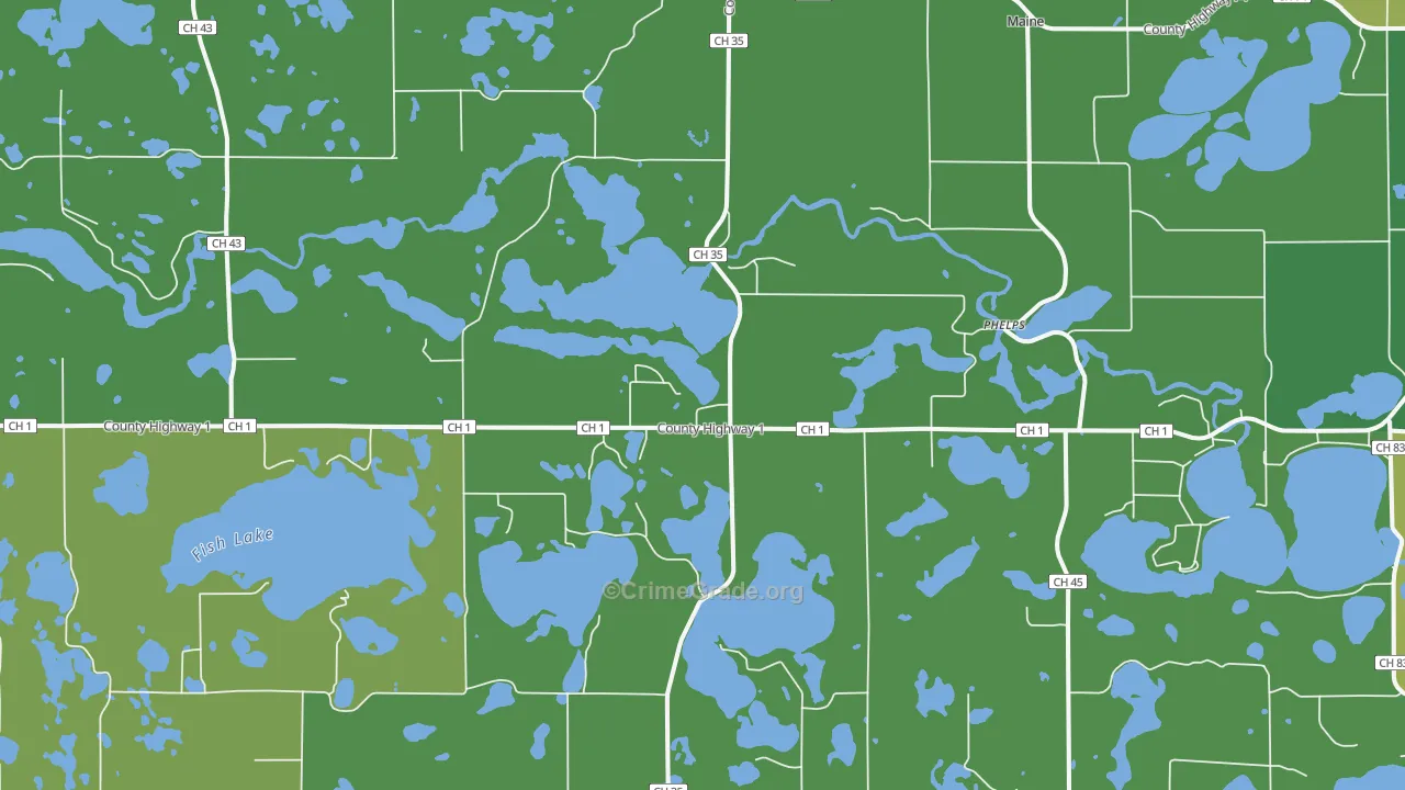 Phelps, MN Map of Drug-Related Crime Rates