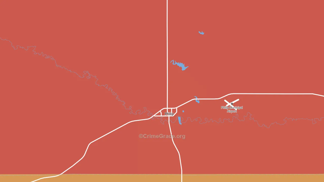 Philip, SD Map of Drug-Related Crime Rates