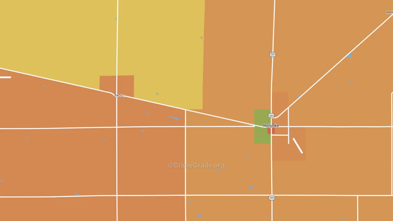 Phillips County, CO Map of Drug-Related Crime Rates