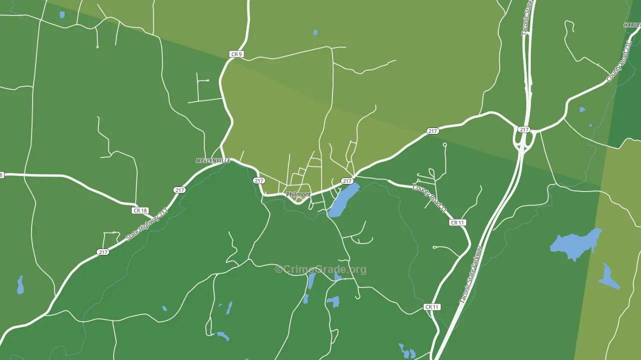 Philmont, NY Map of Drug-Related Crime Rates
