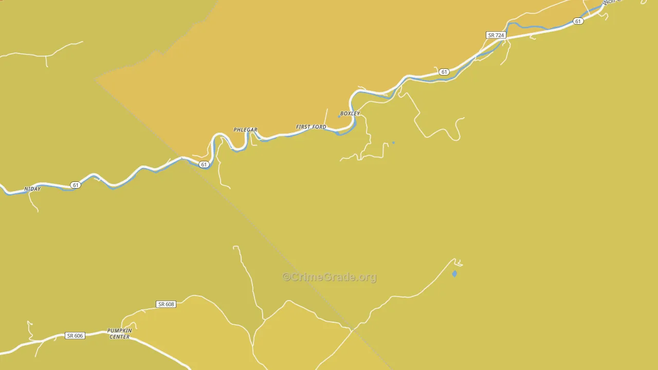 Phlegar, VA Map of Drug-Related Crime Rates