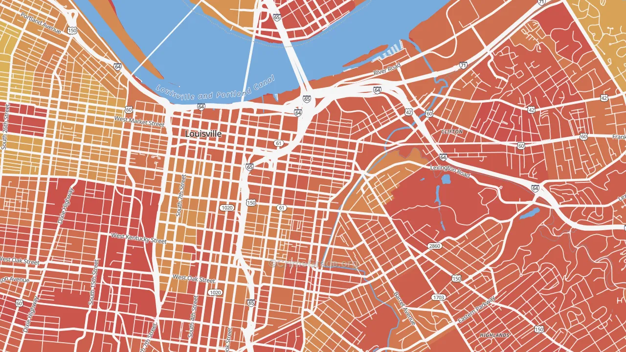 Phoenix Hill, Louisville, KY Map of Drug-Related Crime Rates