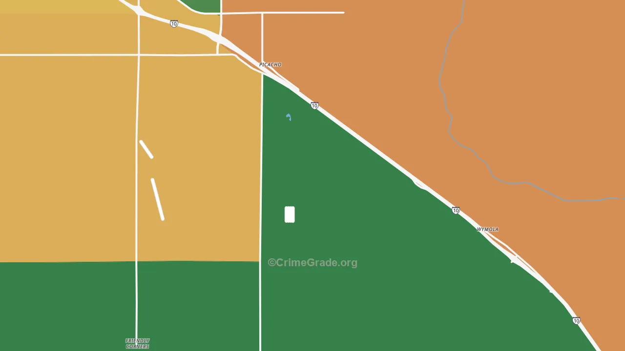 Picacho, AZ Map of Drug-Related Crime Rates
