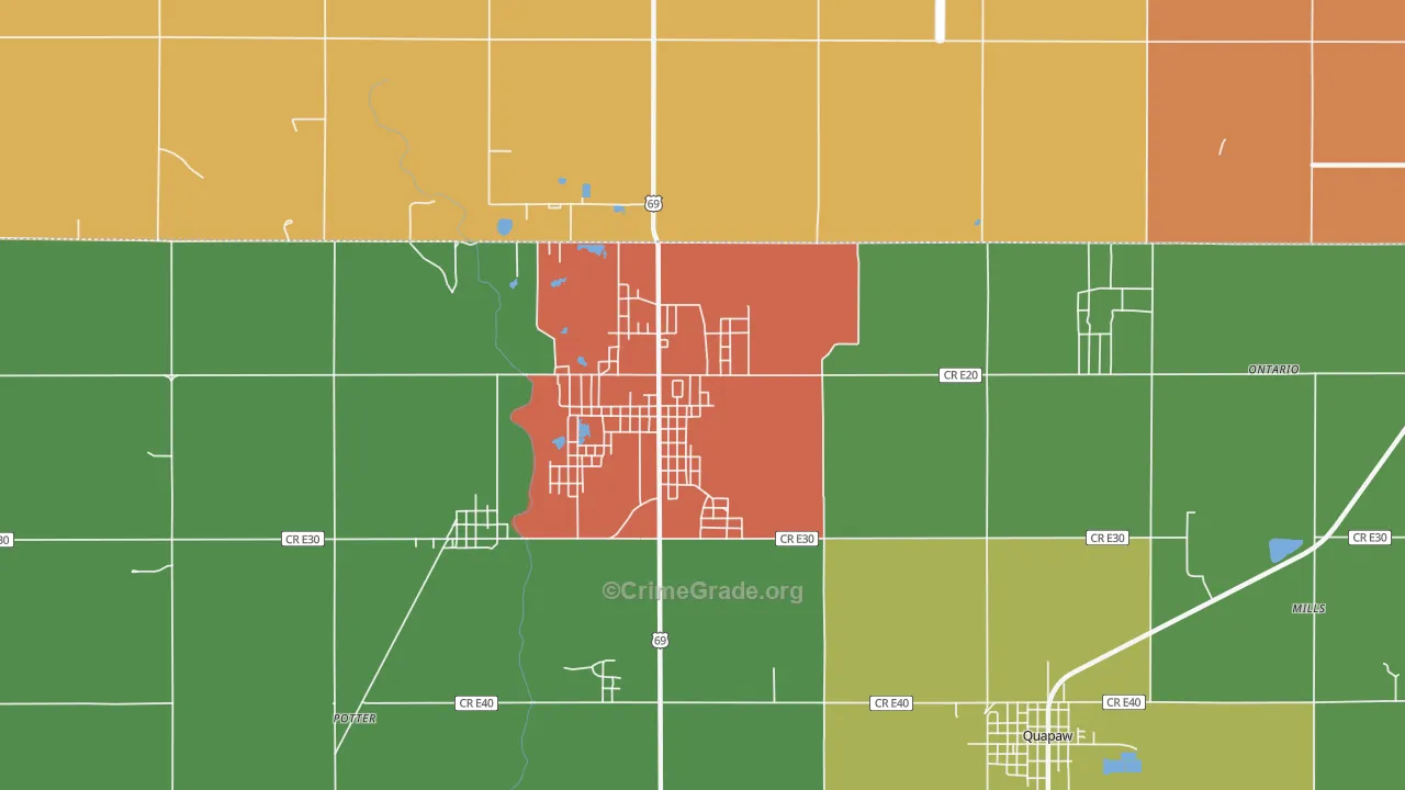 Picher, OK Map of Drug-Related Crime Rates