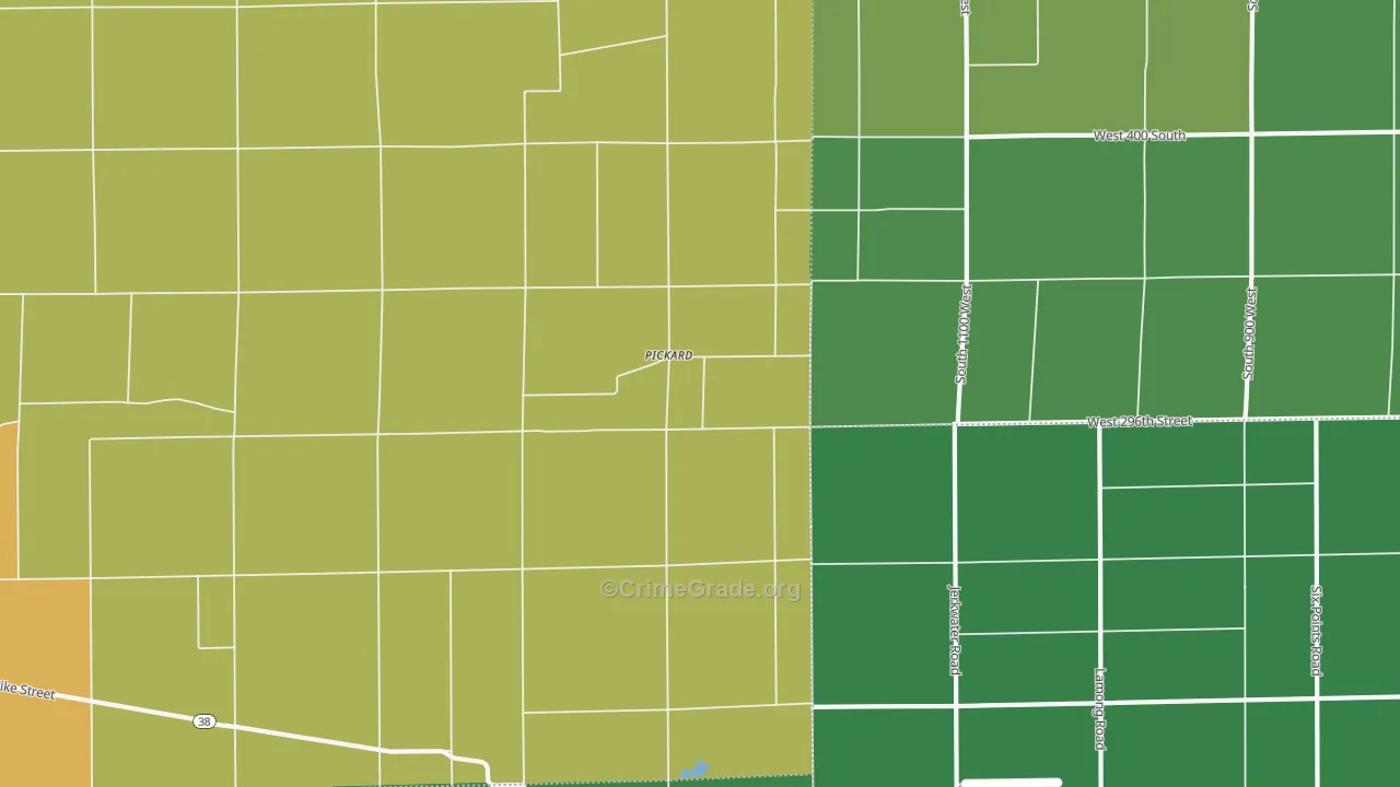 Pickard, IN Map of Drug-Related Crime Rates