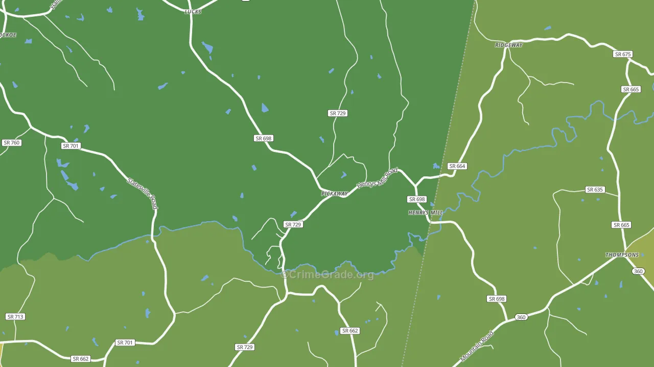 Pickaway, VA Map of Drug-Related Crime Rates