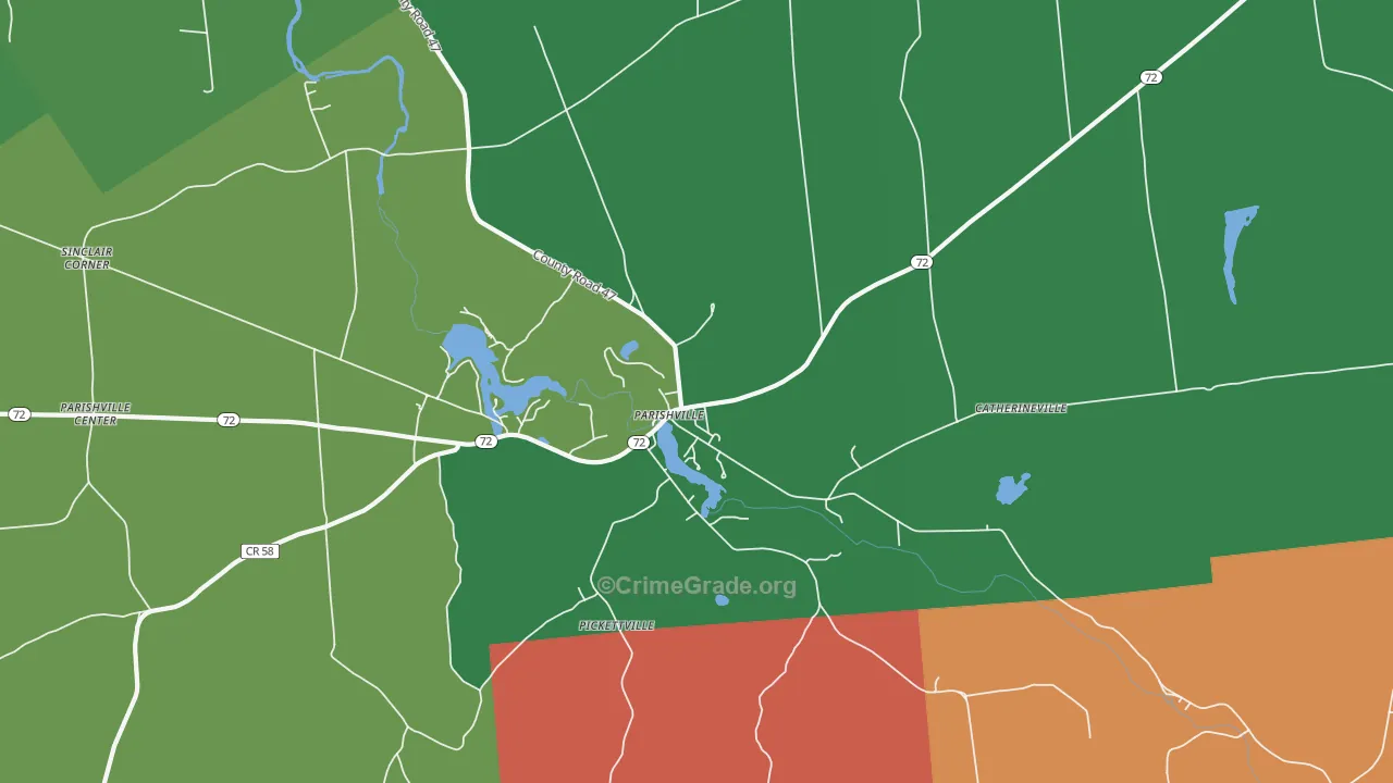Pickettville, NY Map of Drug-Related Crime Rates