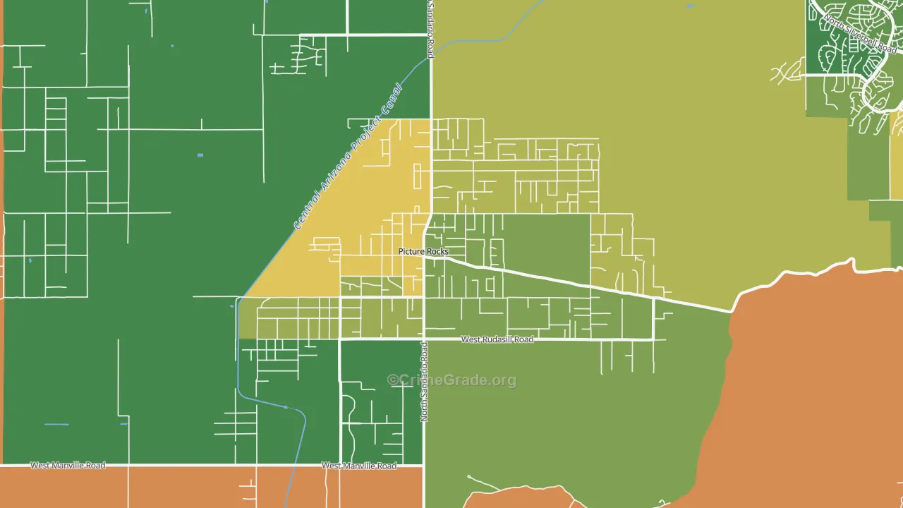 Picture Rocks, AZ Map of Drug-Related Crime Rates
