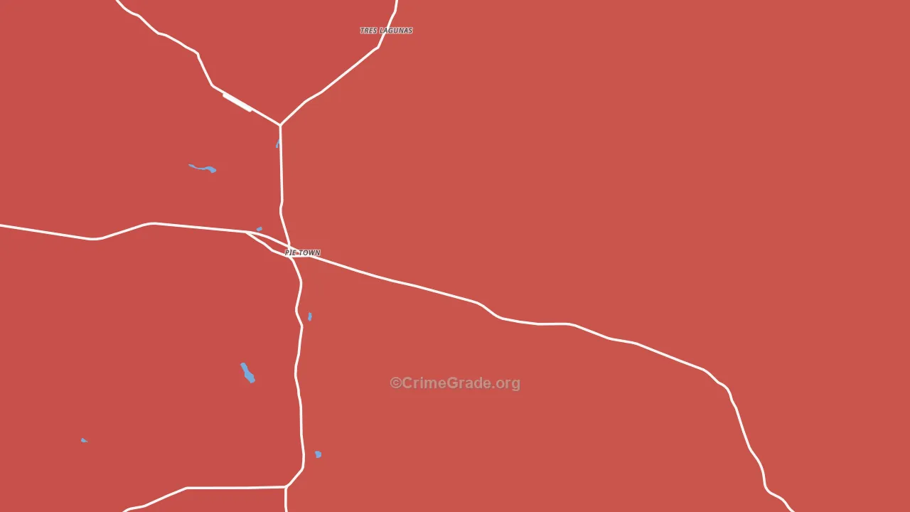 Pie Town, NM Map of Drug-Related Crime Rates