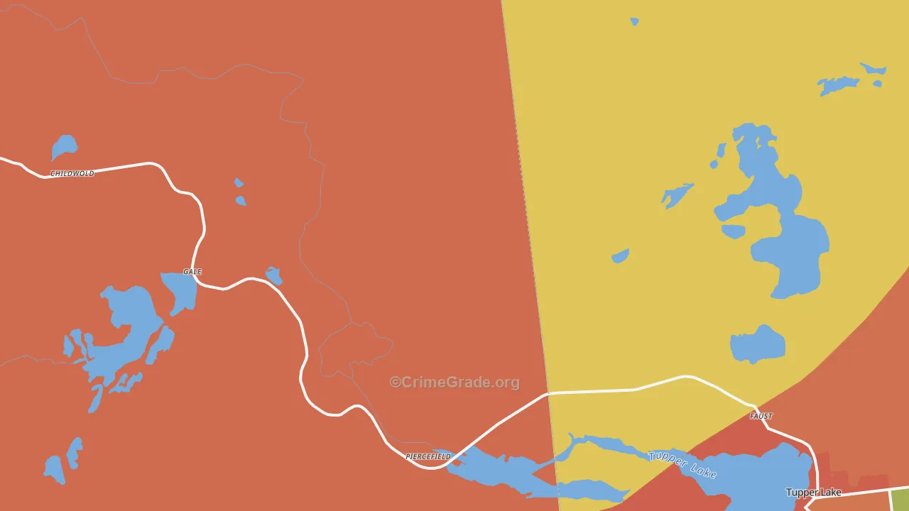 Piercefield, NY Map of Drug-Related Crime Rates
