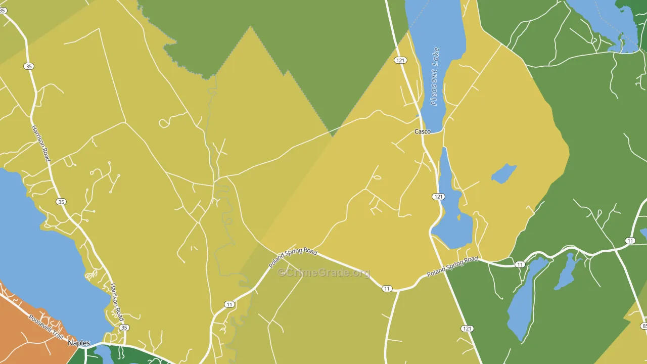 Pike Corner, ME Map of Drug-Related Crime Rates