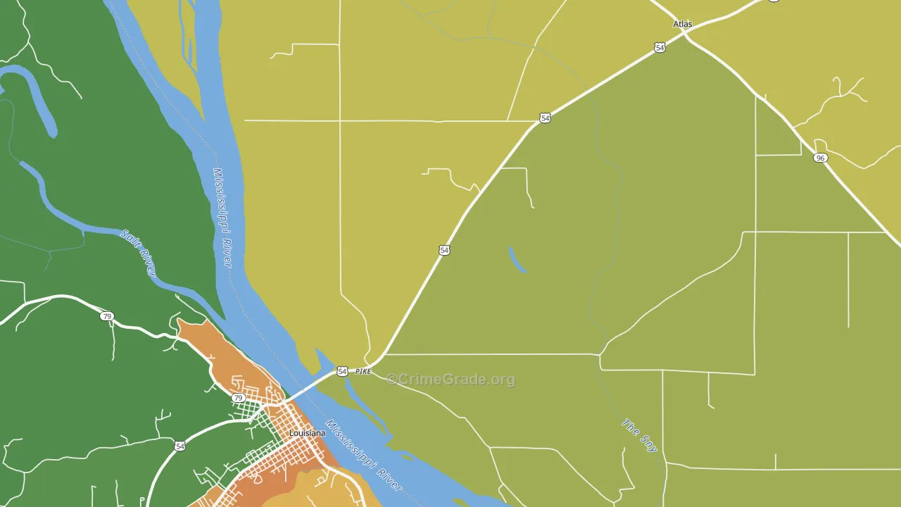 Pike, IL Map of Drug-Related Crime Rates