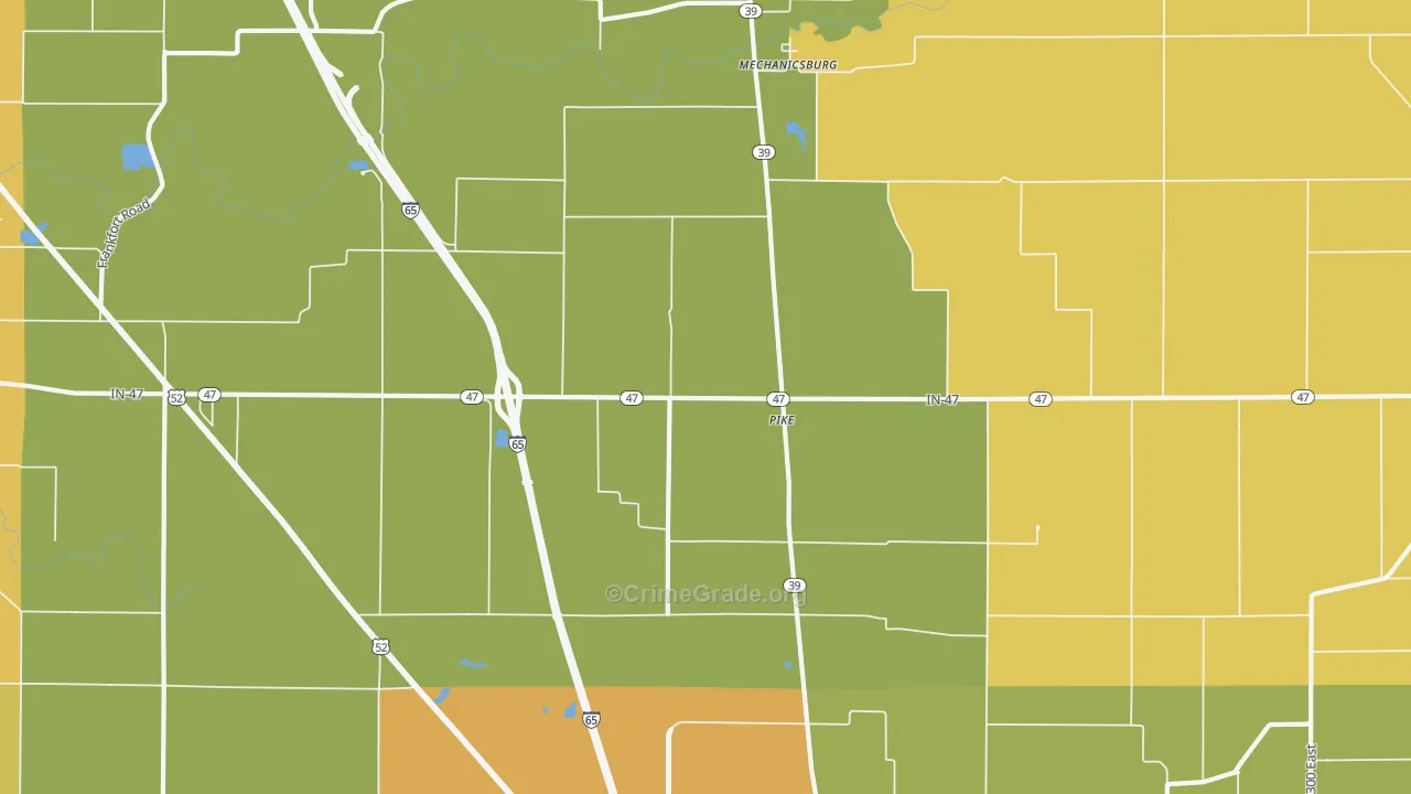 Pike, IN Map of Drug-Related Crime Rates