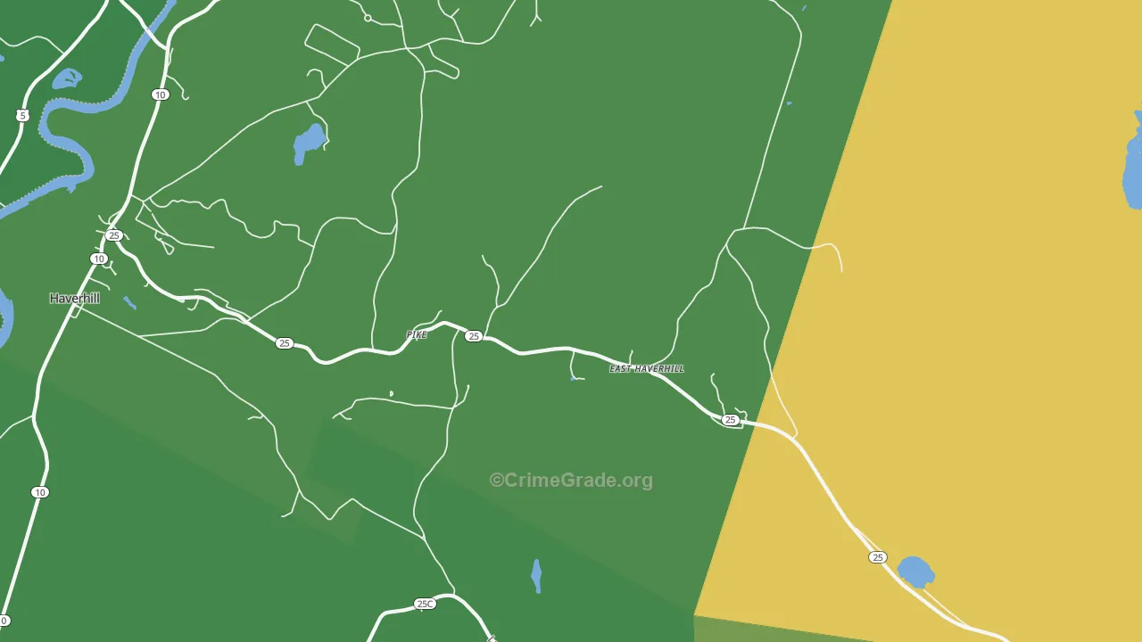 Pike, NH Map of Drug-Related Crime Rates