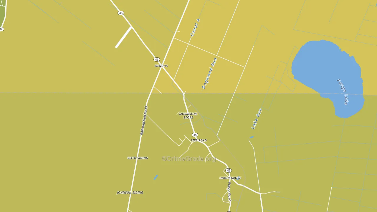 Pike Road, NC Map of Drug-Related Crime Rates