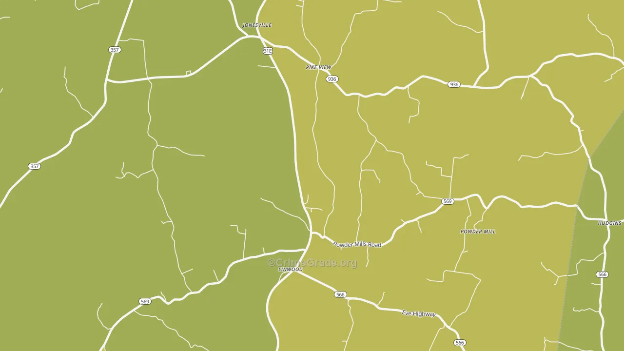 Pike View, KY Map of Drug-Related Crime Rates