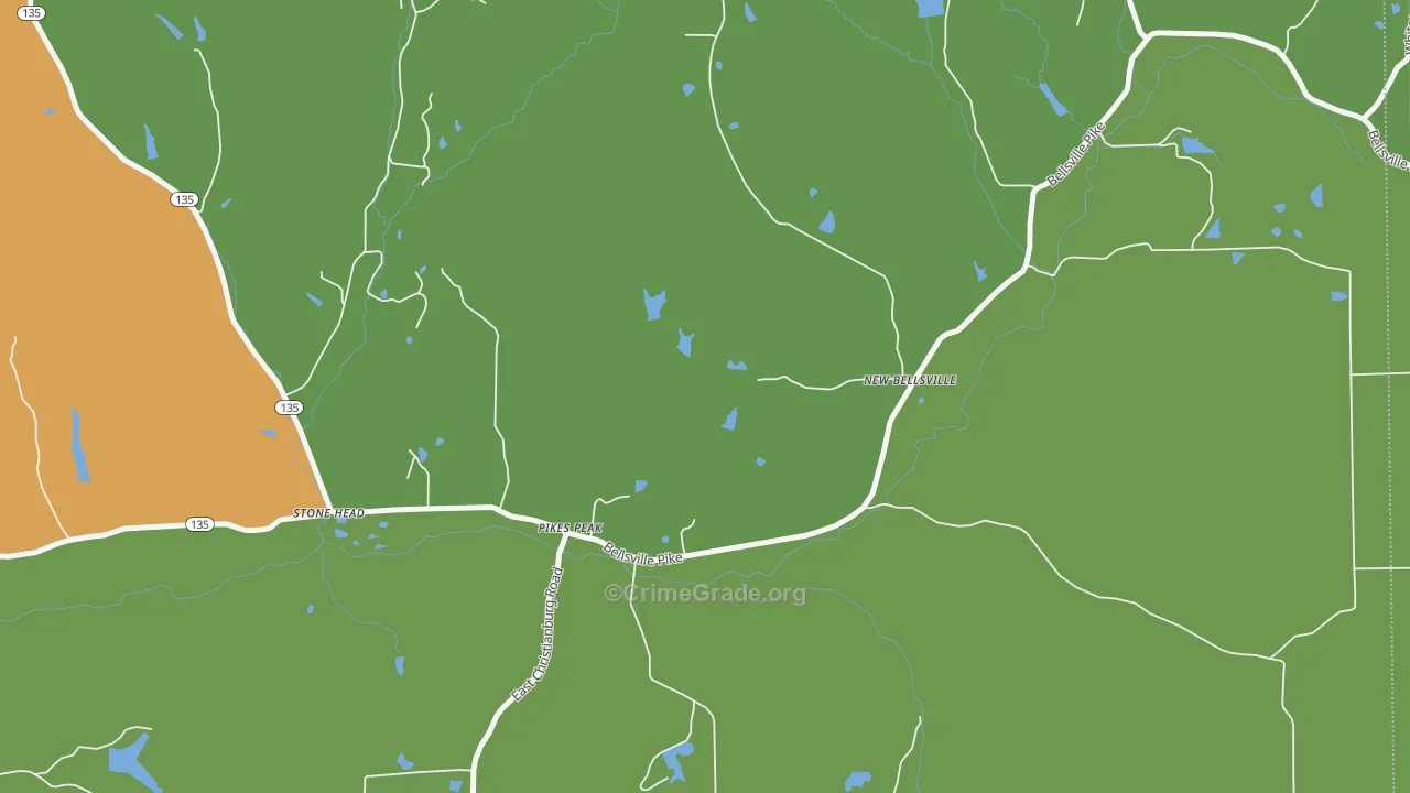 Pikes Peak, IN Map of Drug-Related Crime Rates