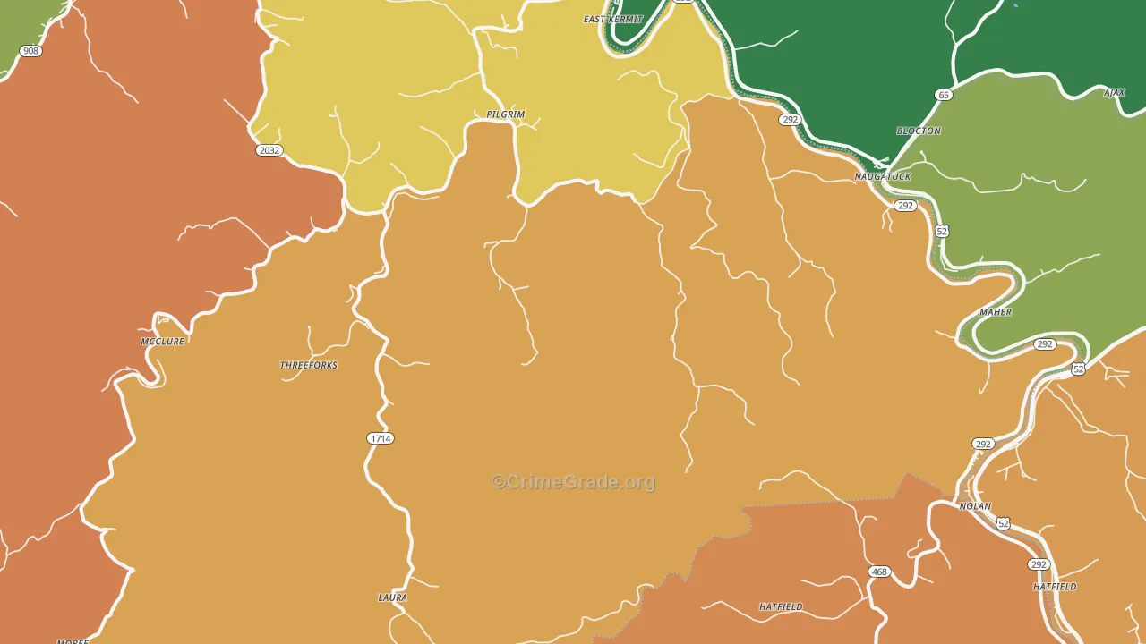 Pilgrim, KY Map of Drug-Related Crime Rates
