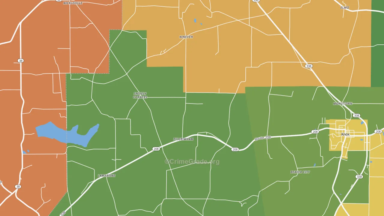 Pilgrimham, PA Map of Drug-Related Crime Rates