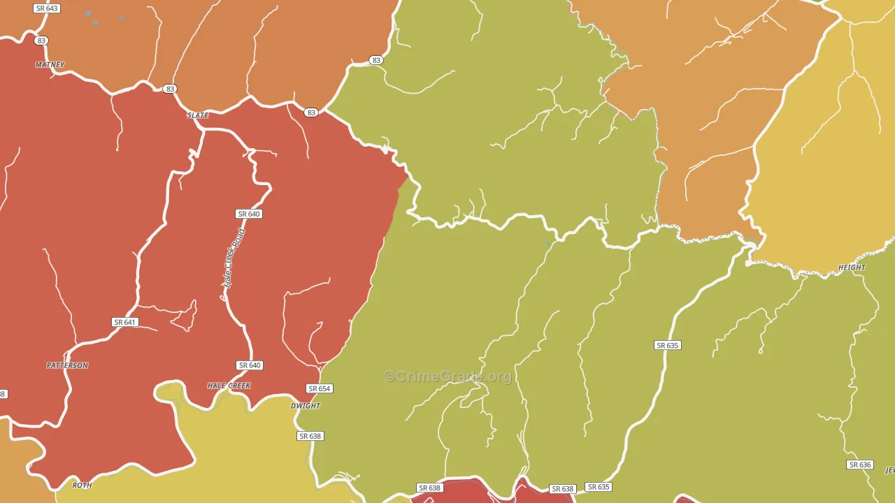 Pilgrims Knob, VA Map of Drug-Related Crime Rates