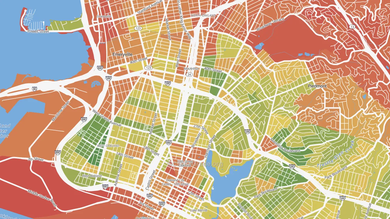 Pill Hill, Oakland, CA Map of Drug-Related Crime Rates