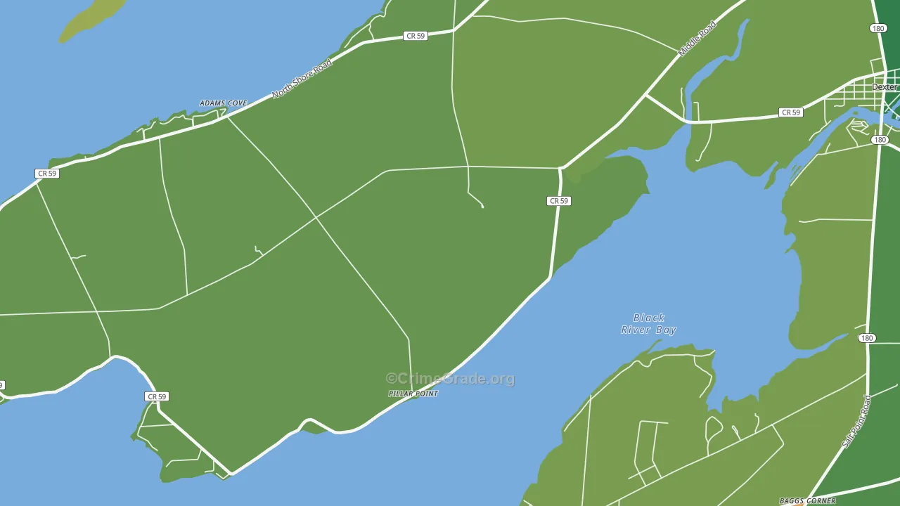 Pillar Point, NY Map of Drug-Related Crime Rates