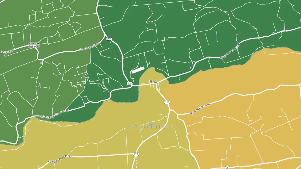 Pillow, PA Map of Drug-Related Crime Rates