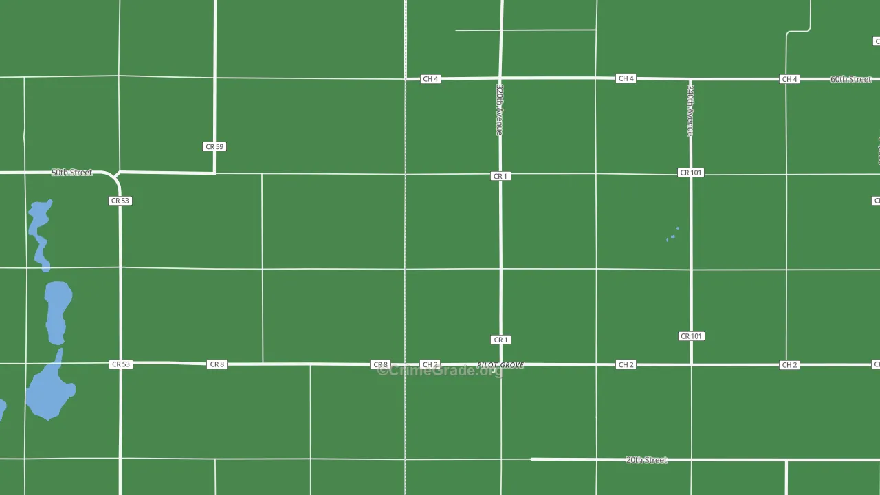 Pilot Grove, MN Map of Drug-Related Crime Rates