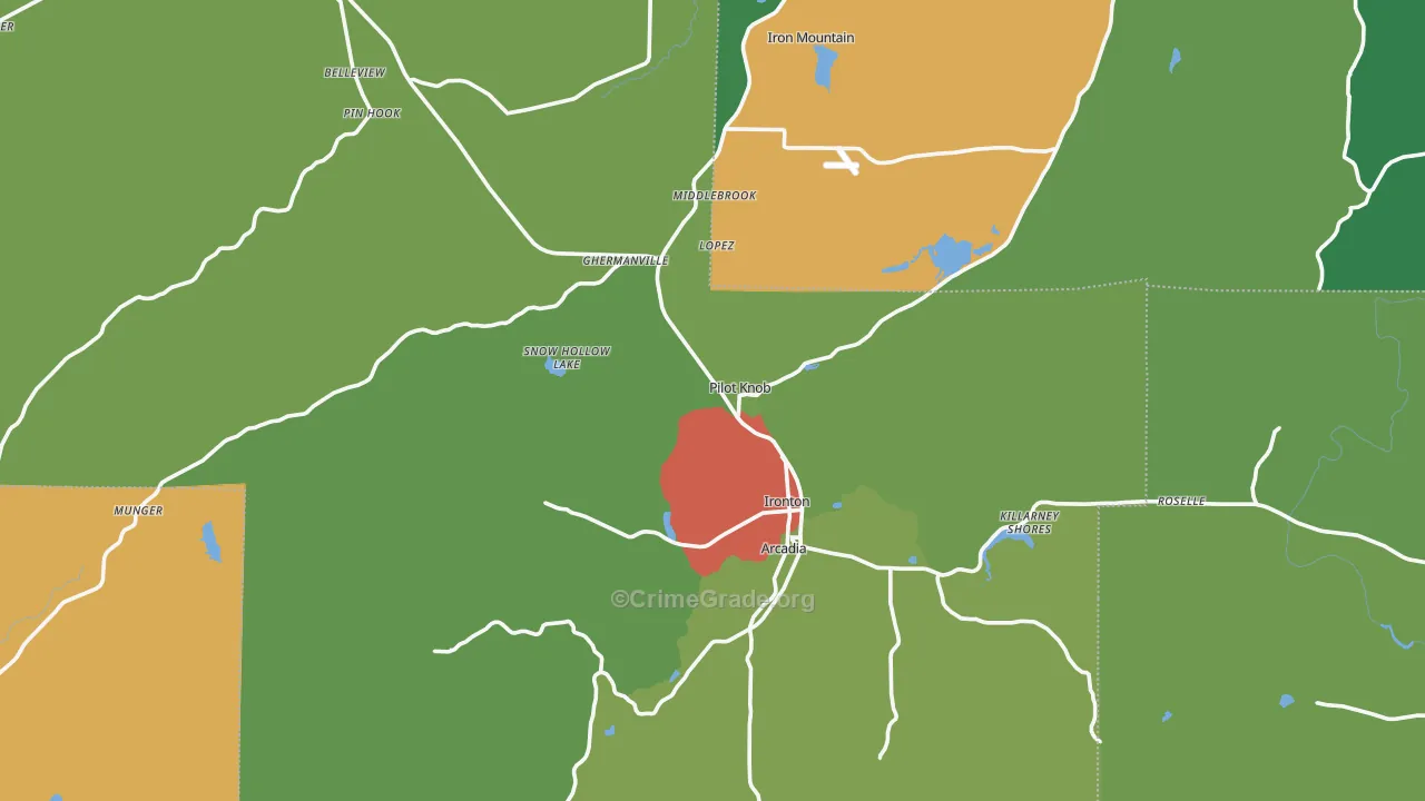 Pilot Knob, MO Map of Drug-Related Crime Rates