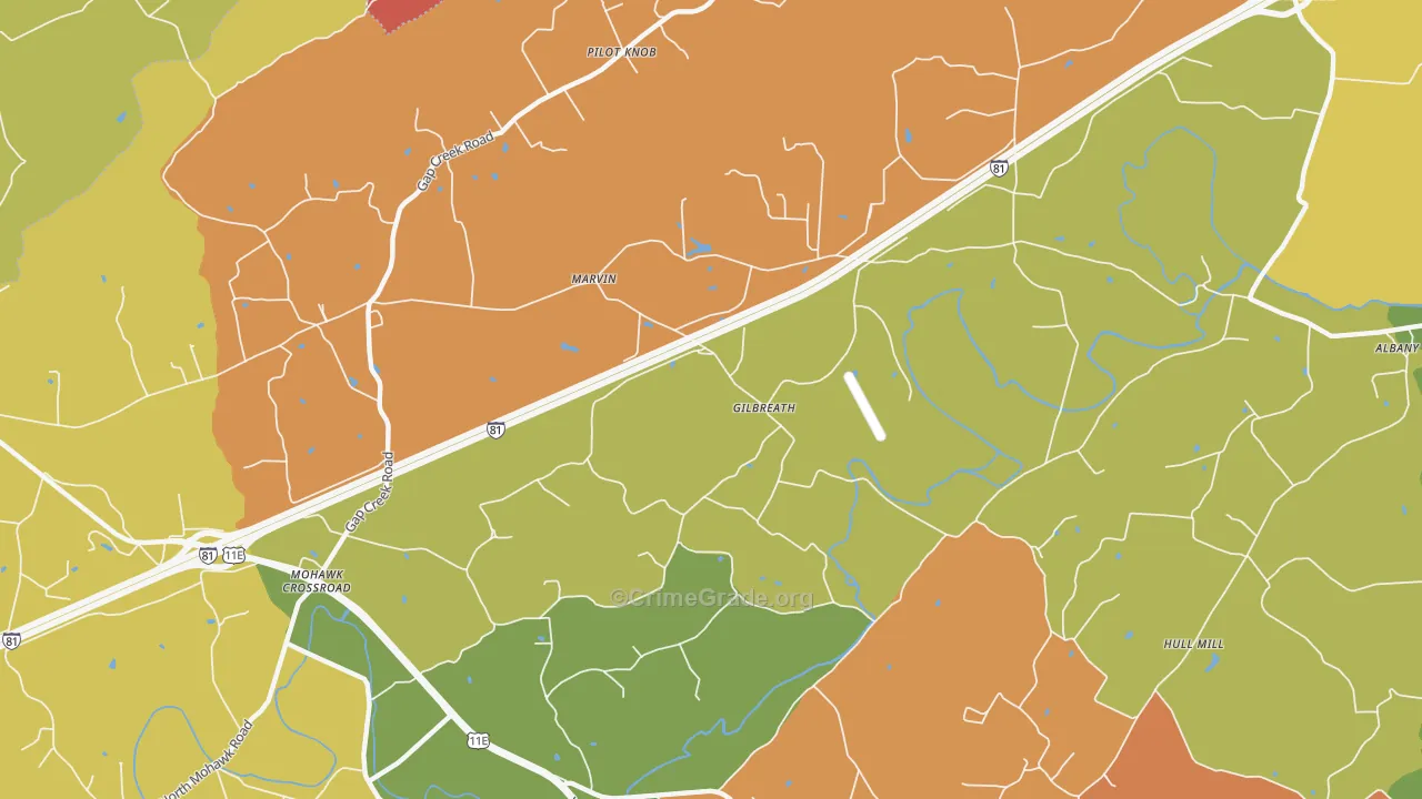 Pilot Knob, TN Map of Drug-Related Crime Rates