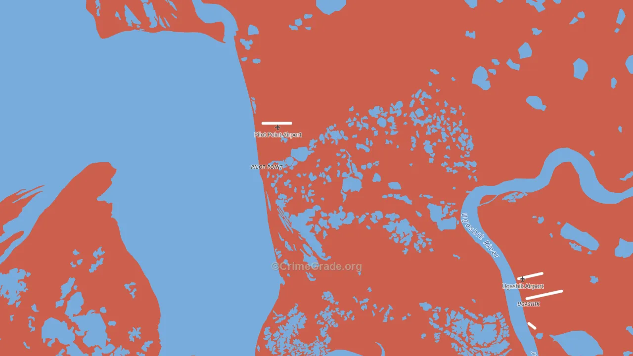 Pilot Point, AK Map of Drug-Related Crime Rates