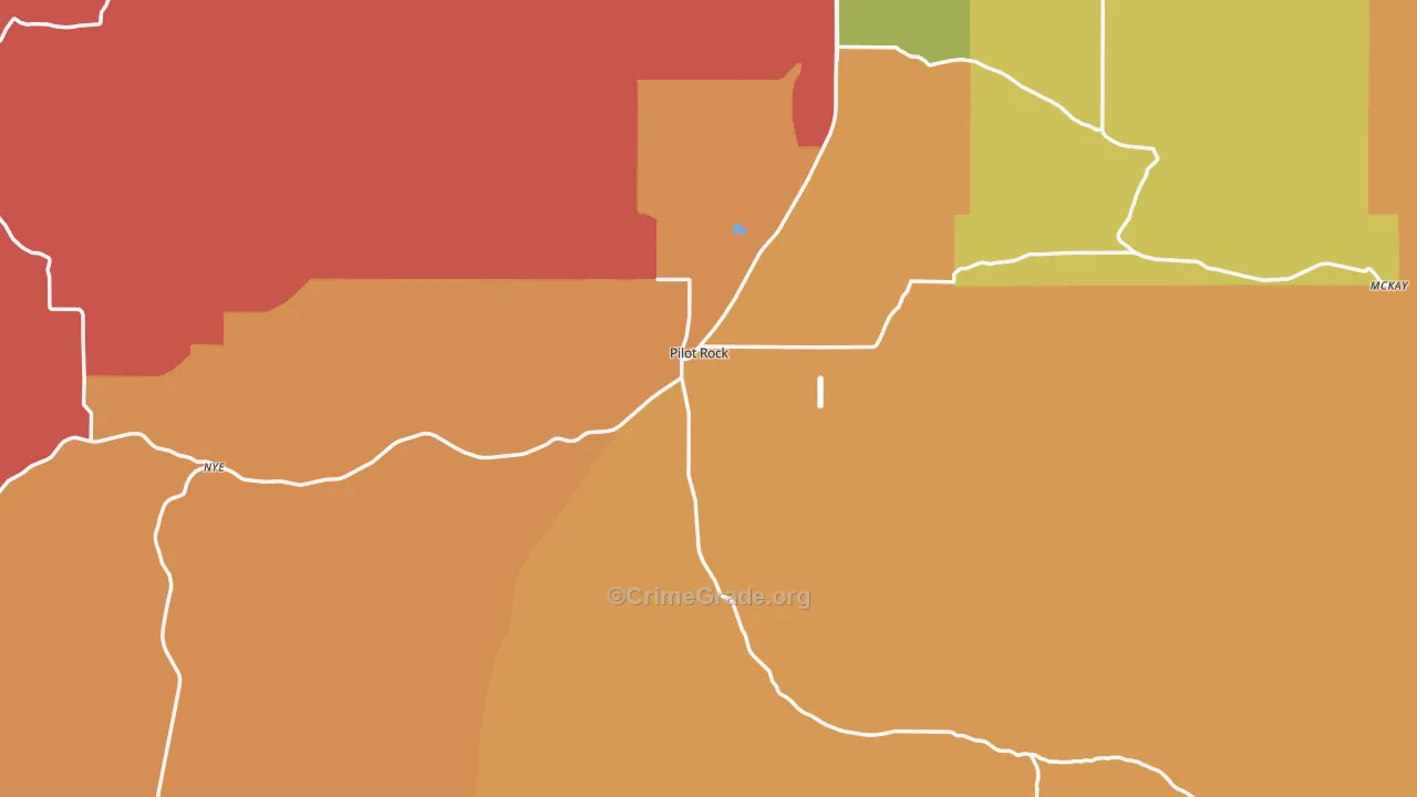 Pilot Rock, OR Map of Drug-Related Crime Rates