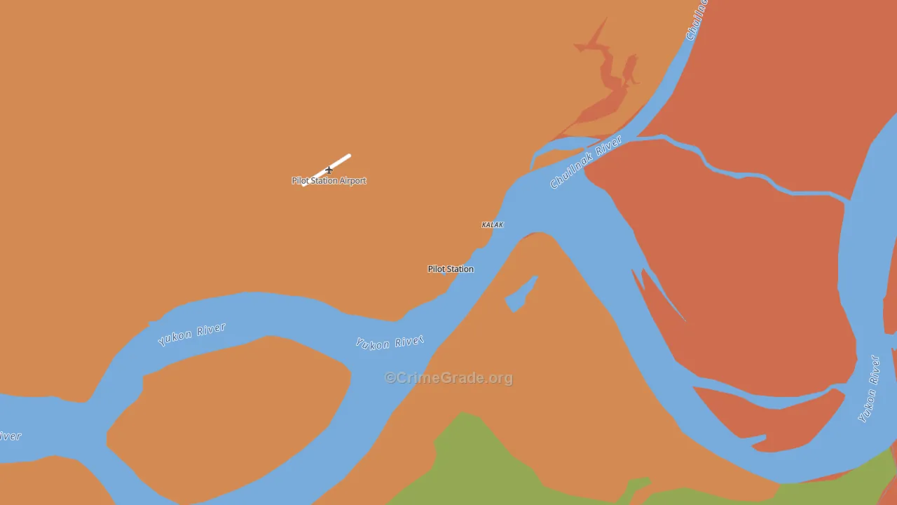Pilot Station, AK Map of Drug-Related Crime Rates