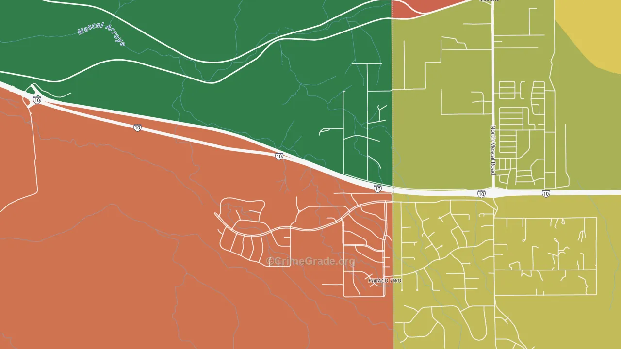 Pimaco Two, AZ Map of Drug-Related Crime Rates