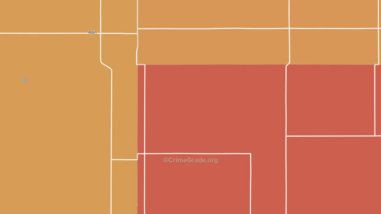 Pine Bluffs, NE Map of Drug-Related Crime Rates