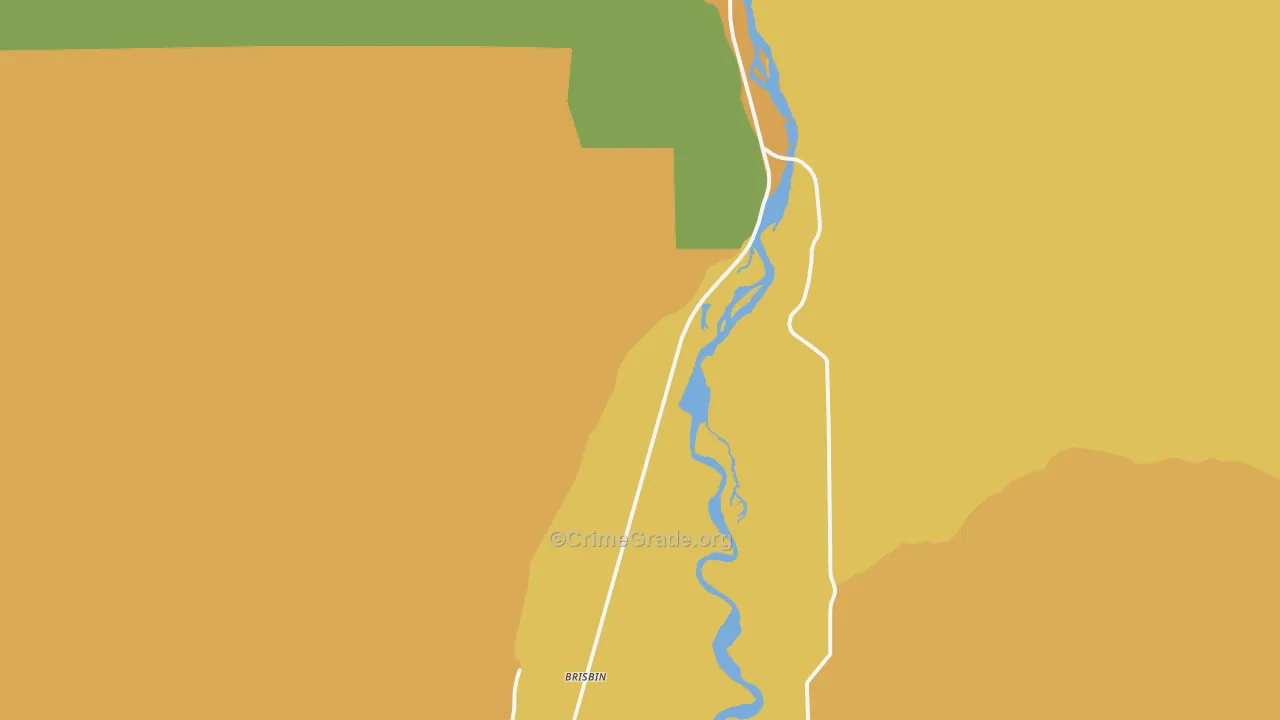 Pine Creek, MT Map of Drug-Related Crime Rates