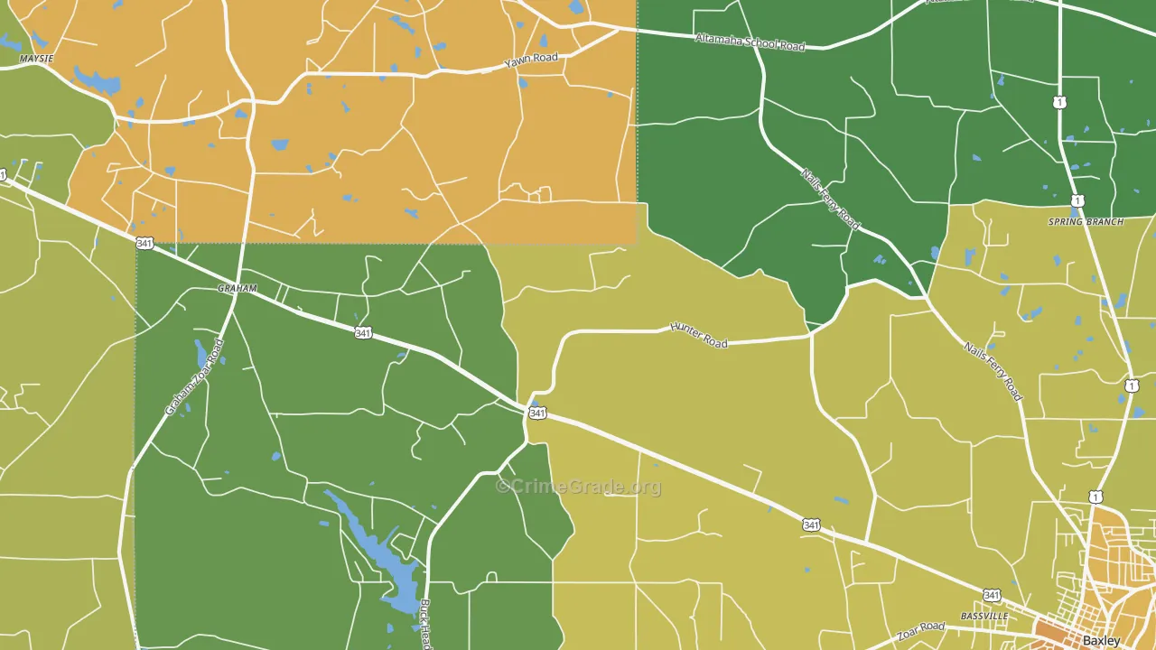 Pine Grove, GA Map of Drug-Related Crime Rates