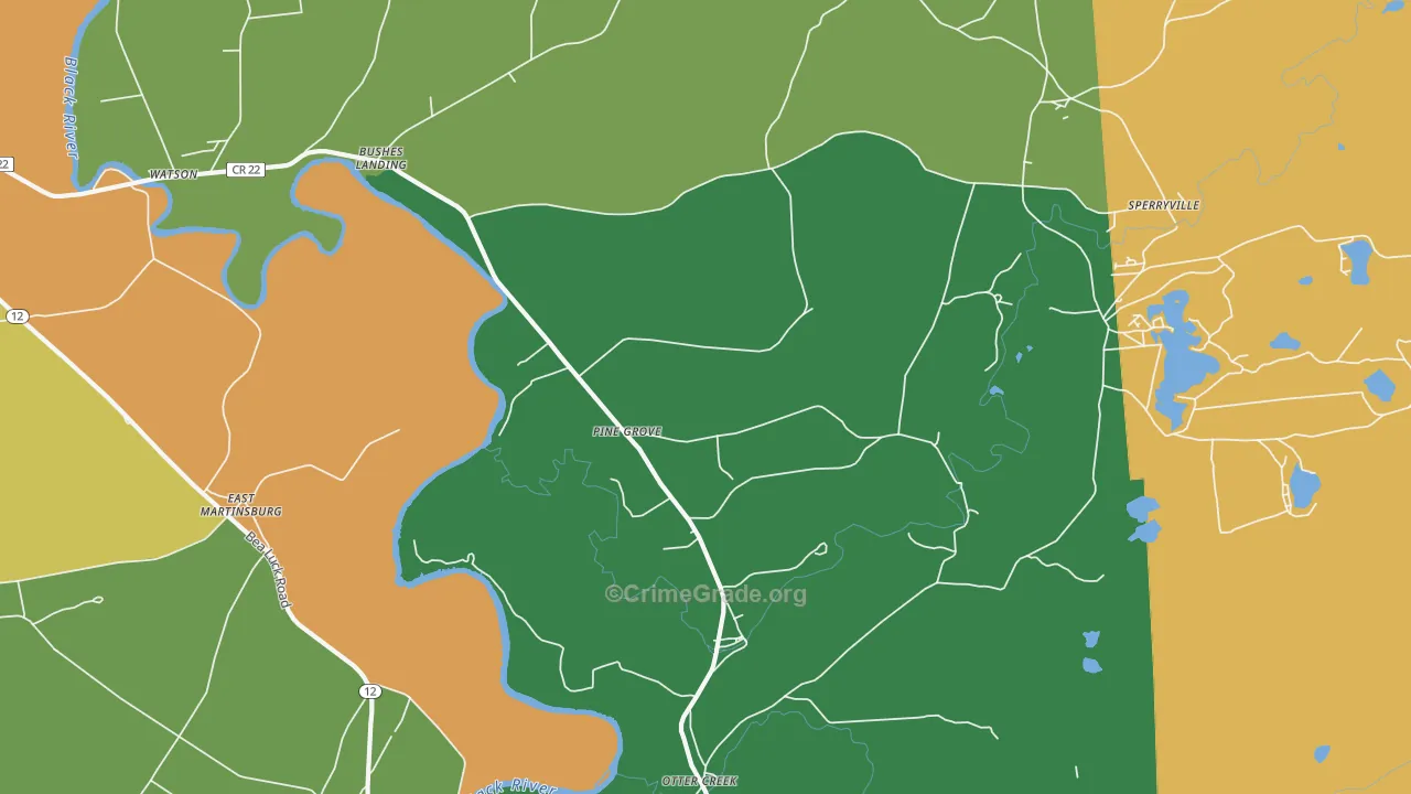 Pine Grove, NY Map of Drug-Related Crime Rates