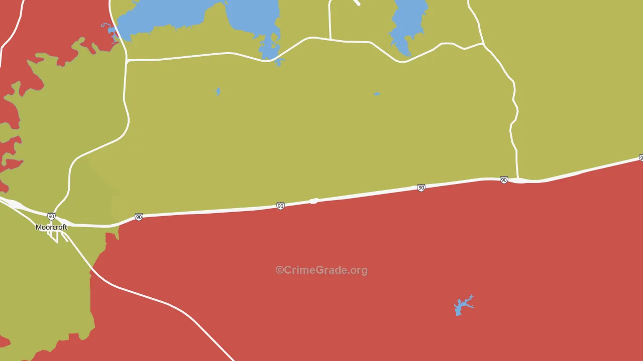 Pine Haven, WY Map of Drug-Related Crime Rates
