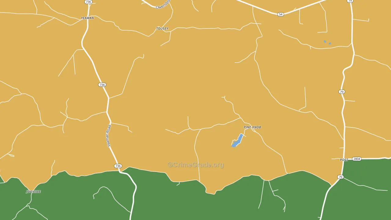 Pine Knob, KY Map of Drug-Related Crime Rates