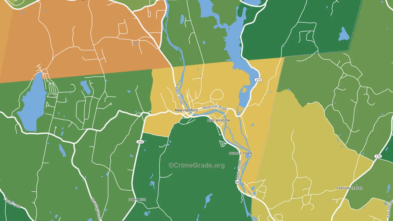 Pine Meadow, CT Map of Drug-Related Crime Rates