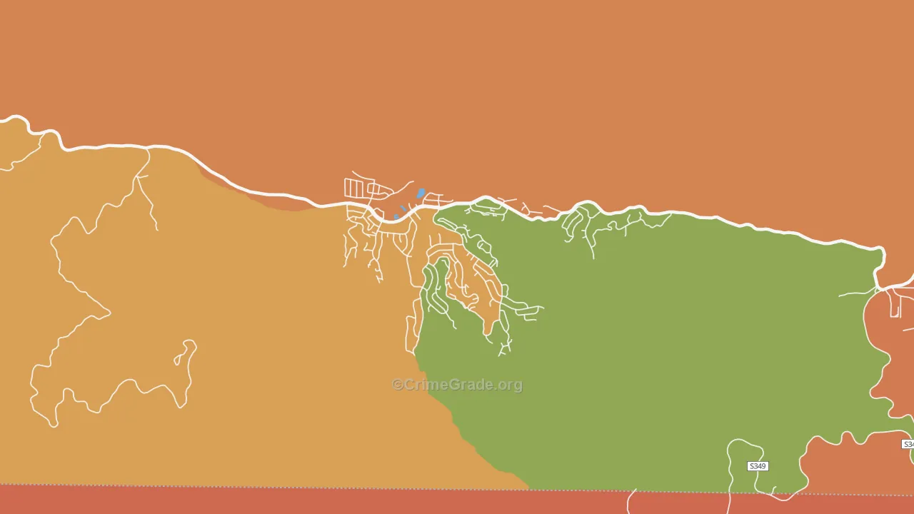 Pine Mountain Club, CA Map of Drug-Related Crime Rates
