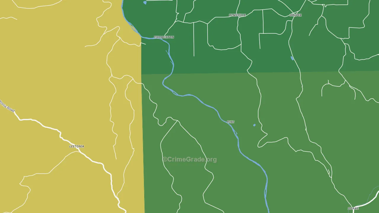 Pine, PA Map of Drug-Related Crime Rates