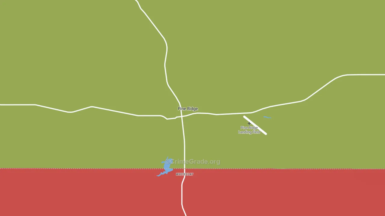 Pine Ridge, SD Map of Drug-Related Crime Rates