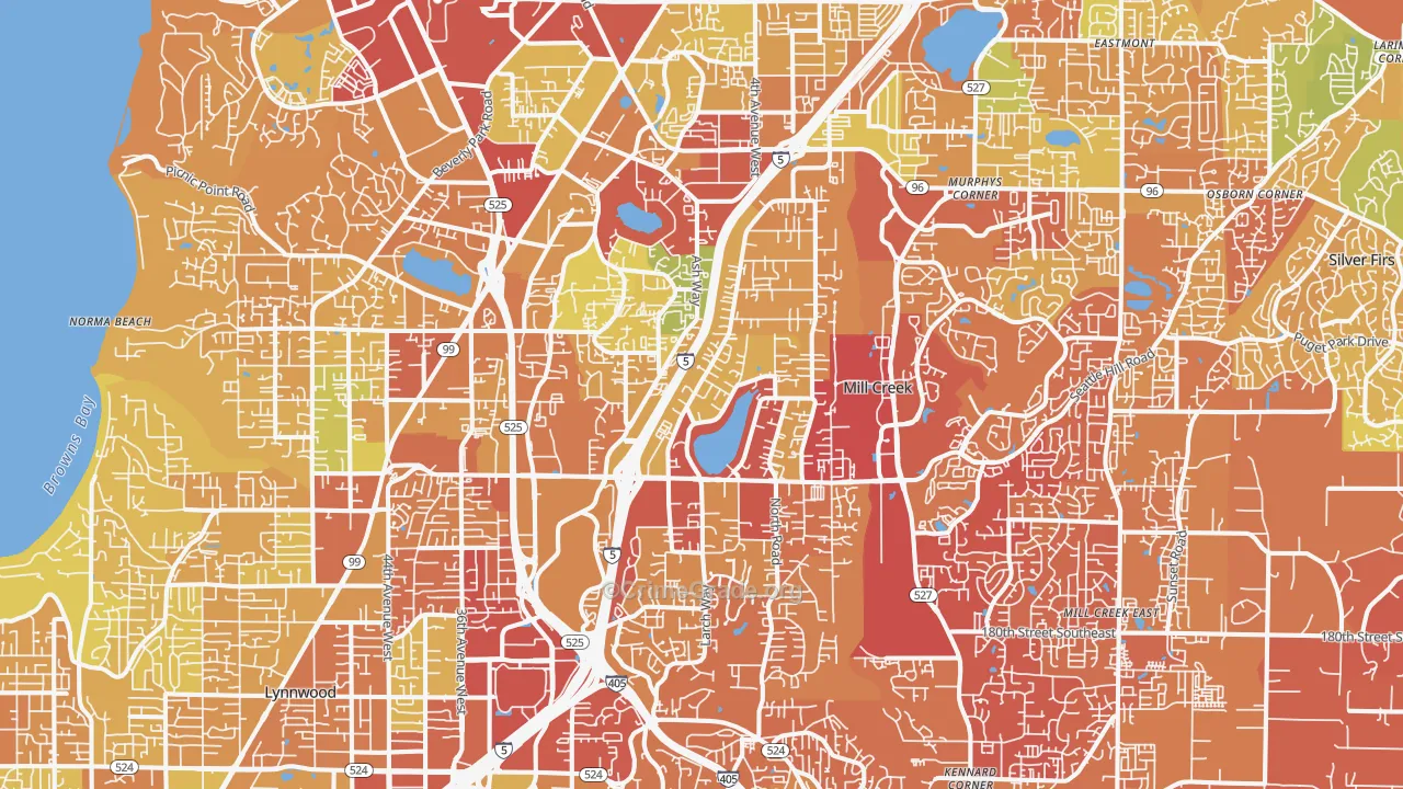 Pinehurst, Everett, WA Map of Drug-Related Crime Rates