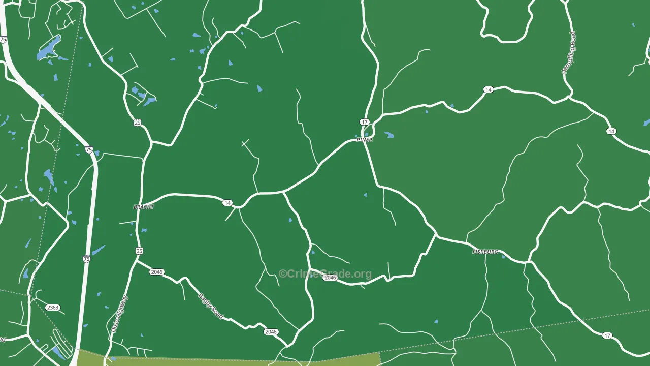Piner, KY Map of Drug-Related Crime Rates