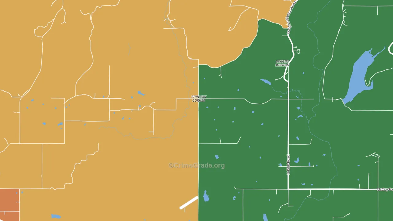 Pinhook Corner, OK Map of Drug-Related Crime Rates