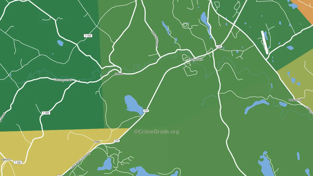 Pink, PA Map of Drug-Related Crime Rates