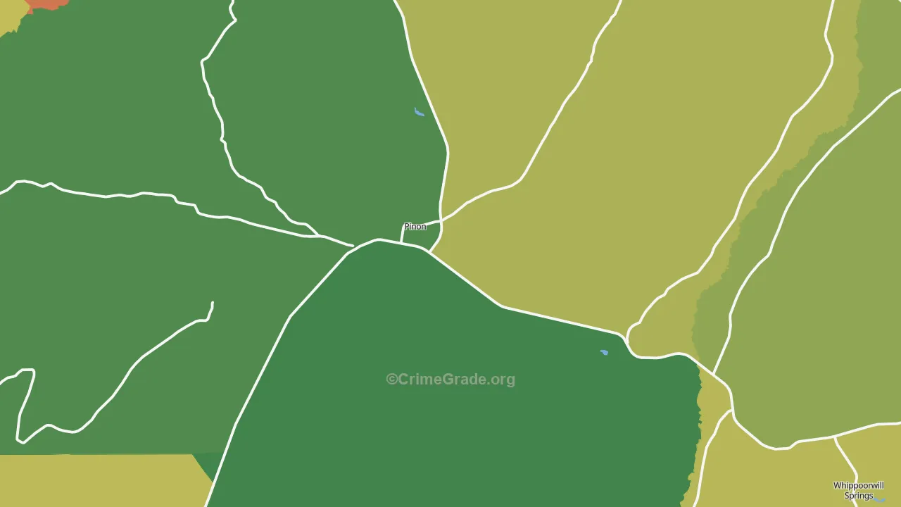 Pinon, AZ Map of Drug-Related Crime Rates